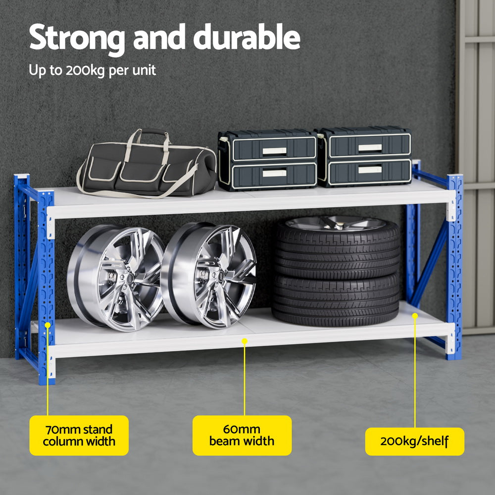 Giantz 2Mx0.9M Warehouse Shelving Garage Rack WR-F-20060-900BG-AB