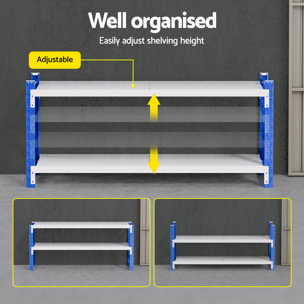 Giantz 2Mx0.9M Warehouse Shelving Garage Rack WR-F-20060-900BG-AB