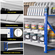 Giantz 2x 0.9M Garage Shelving Workbench Warehouse Rack WR-F-20060-900BG-ABX2