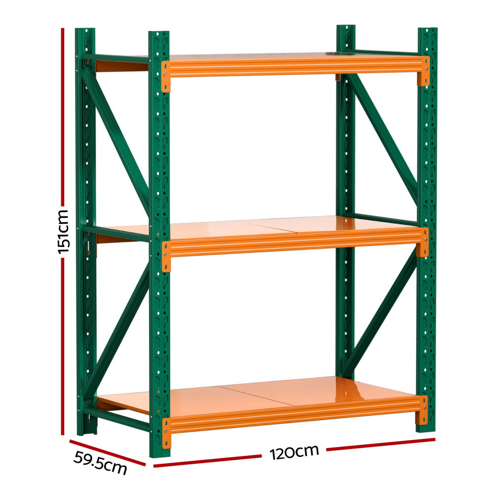 Giantz 1.2Mx1.5M Garage Shelving Warehouse Rack WR-F-20120-150GO-ABC
