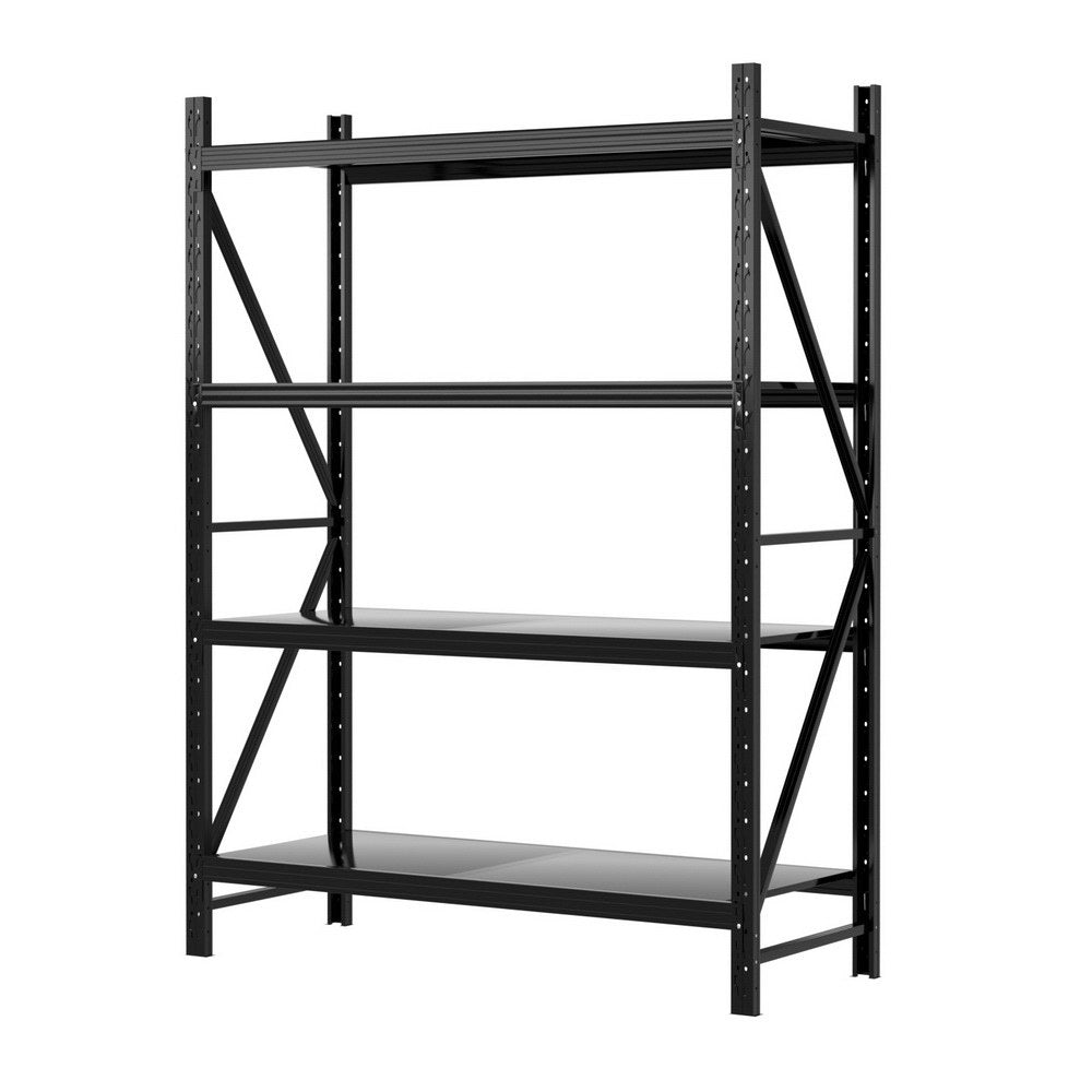 2Mx1.5M Giantz Garage Shelving Warehouse Rack Black WR-F-20150-200BK-ABC