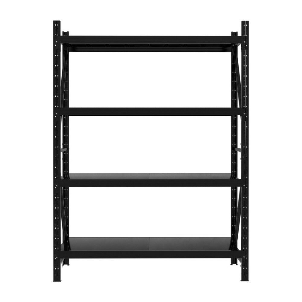 2Mx1.5M Giantz Garage Shelving Warehouse Rack Black WR-F-20150-200BK-ABC