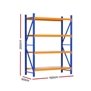 Giantz 2Mx1.5M Warehouse Shelving Garage Rack WR-F-20150-200BO-ABC