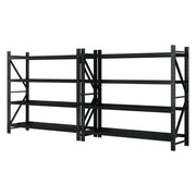 Giantz 4Mx1.8M Garage Shelving Warehouse Rack Black WR-F-20186-200BK-ABCX2