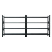 Giantz 4Mx1.8M Garage Shelving Warehouse Rack Black WR-F-20186-200BK-ABCX2