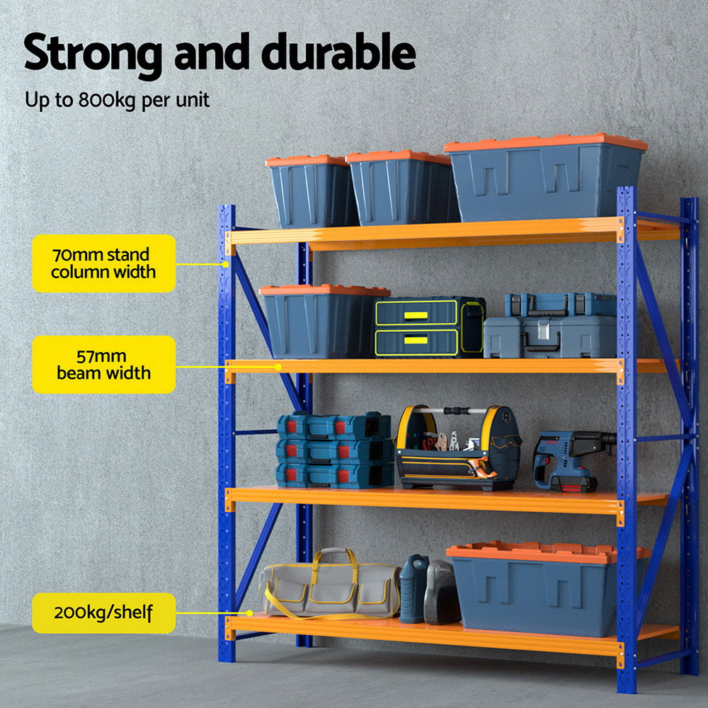 Giantz 2Mx1.8M Warehouse Shelving Garage Rack WR-F-20186-200BO-ABC