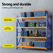 Giantz 4Mx1.8M Warehouse Shelving Garage Rack WR-F-20186-200BO-ABCX2