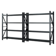 Giantz 4Mx2M Garage Shelving Warehouse Rack Black WR-F-20205-200BK-ABCX2