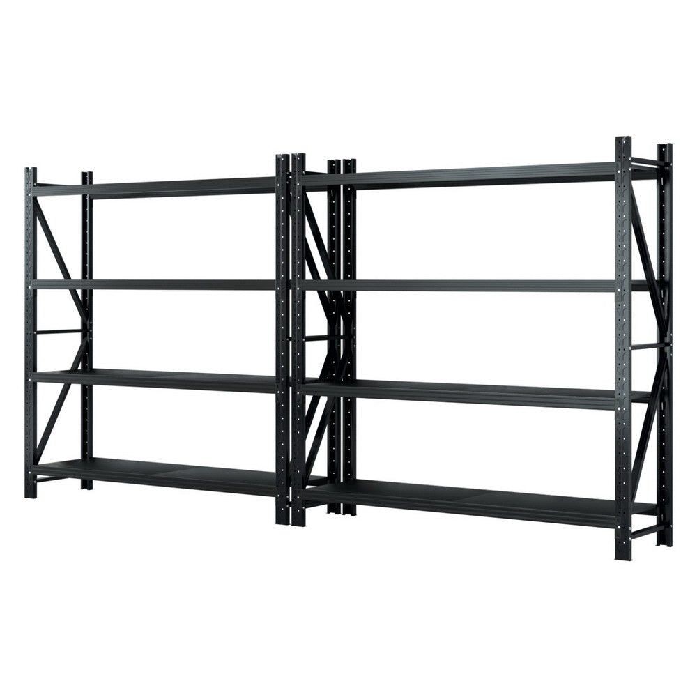 Giantz 4Mx2M Garage Shelving Warehouse Rack Black WR-F-20205-200BK-ABCX2