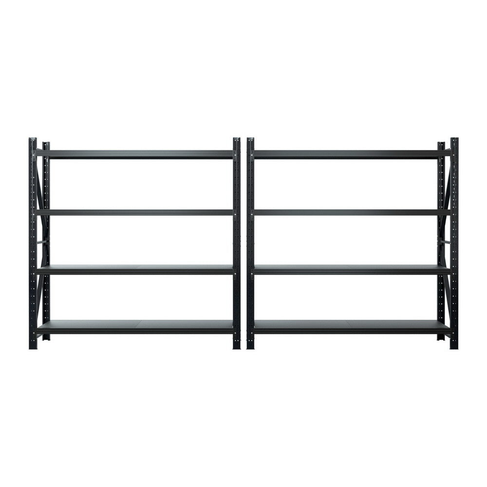 Giantz 4Mx2M Garage Shelving Warehouse Rack Black WR-F-20205-200BK-ABCX2