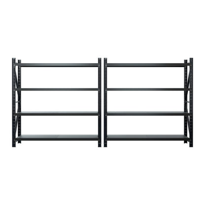Giantz 4Mx2M Garage Shelving Warehouse Rack Black WR-F-20205-200BK-ABCX2