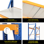 Giantz 2Mx2M Garage Shelving Warehouse Rack Pallet Racking Storage Shelf Blue WR-F-20205-200BO-ABC