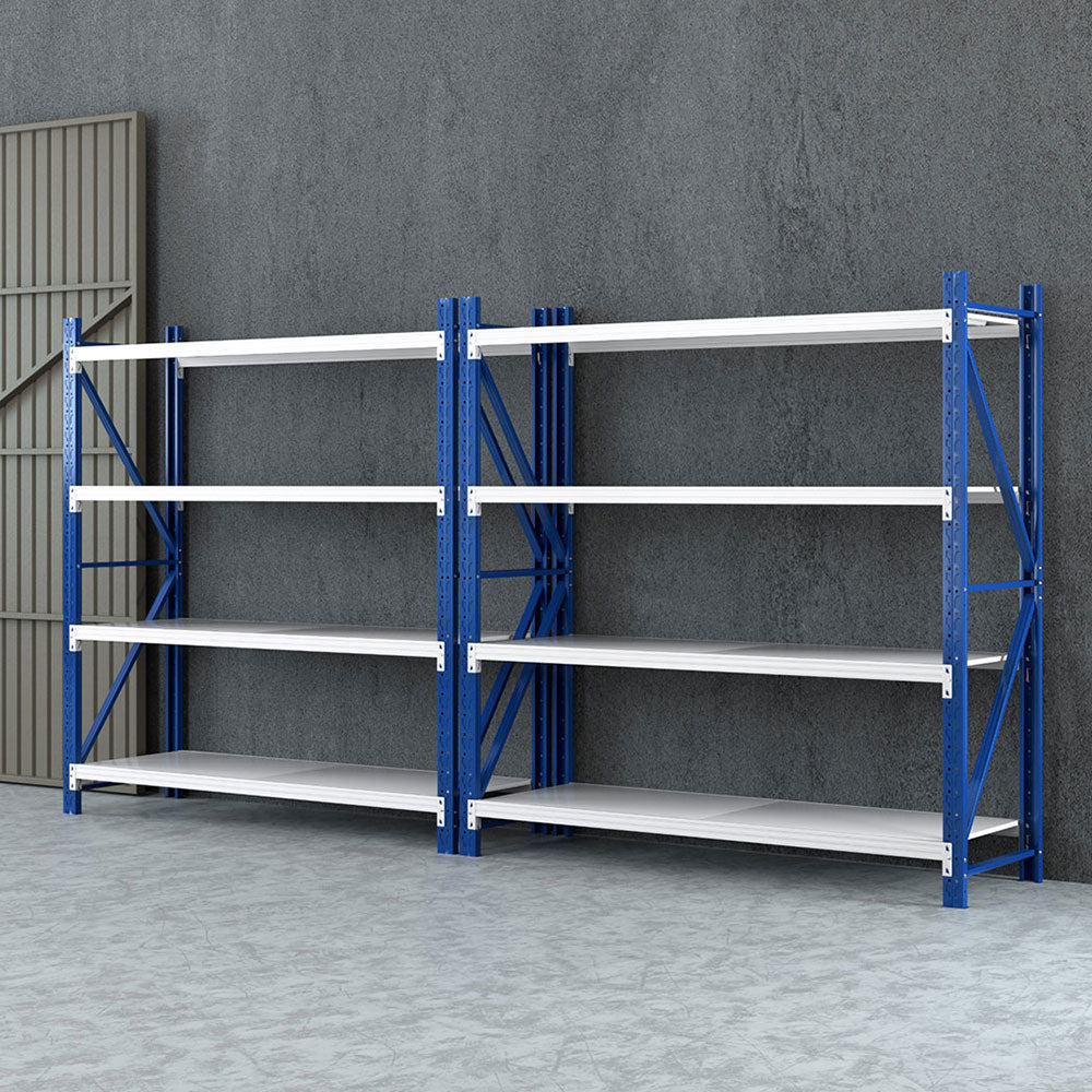 Giantz 4Mx2M Garage Shelving Warehouse Rack Blue WR-F-20206-200BG-ABCX2