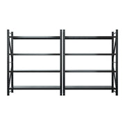 Giantz 4Mx2.4M Garage Shelving Warehouse Rack Black