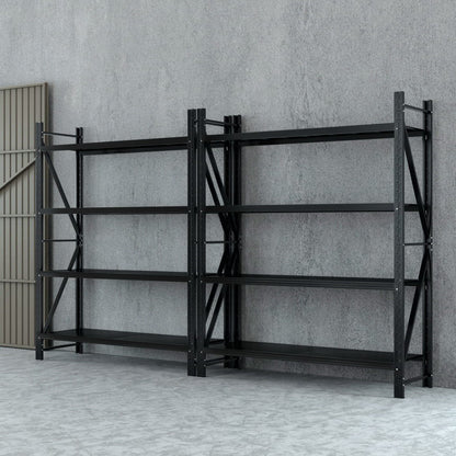 Giantz 4Mx2.4M Garage Shelving Warehouse Rack Black WR-F-20246-200BK-ABCX2
