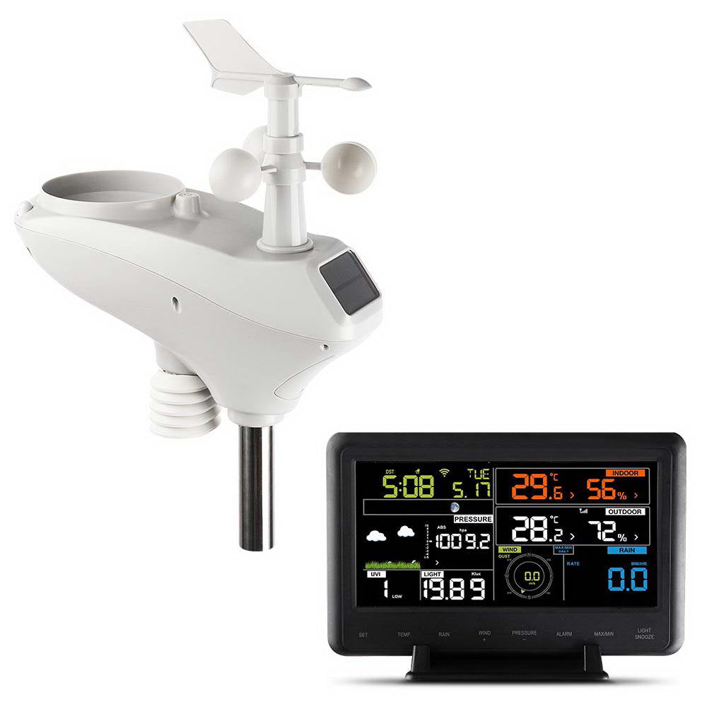 Devanti Wireless WiFi Professional Weather Station Solar Sensor LCD UV Light WS-H2950-WIFI-MF-UVL
