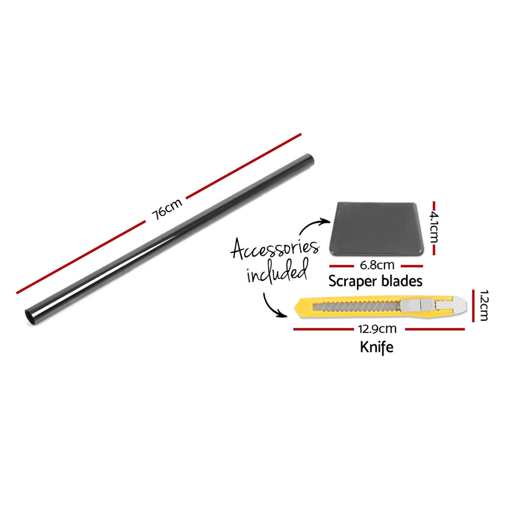 Giantz Window Tint Film Black Roll 15% VLT Home House 76cm X 7m Tinting Tools WTINT-76CM-VLT15