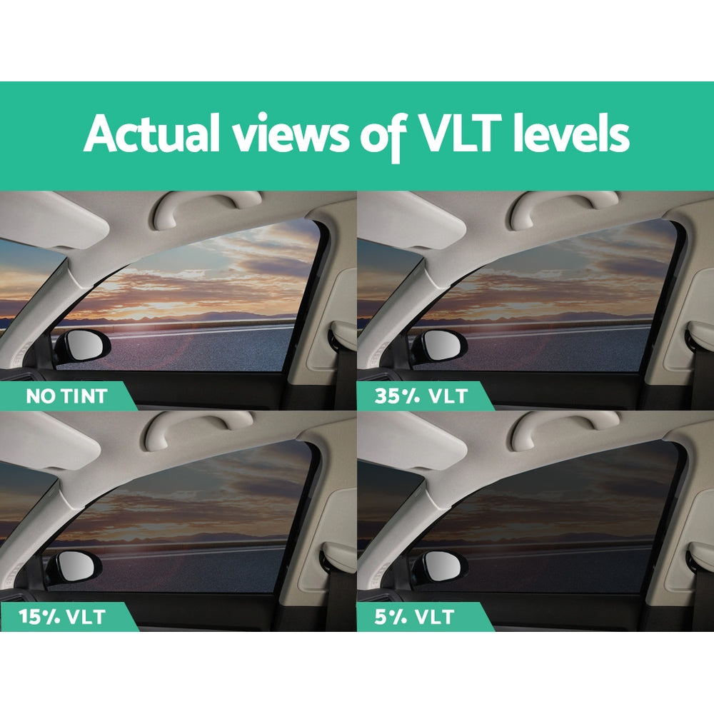Giantz Window Tint Film Black Roll 15% VLT Home House 76cm X 7m Tinting Tools WTINT-76CM-VLT15