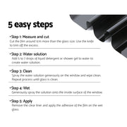 Giantz Window Tint Film Black Roll 15% VLT Home 76cm X 7m Tinting Tools Kit WTINT-76CM-VLT15-5C