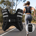 Everfit 3kg Weighted Vest Men Women, Reflective Running Vest with Armband Pouch WV-03K-BK