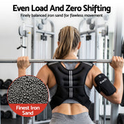 Everfit 8kg Weighted Vest Men Women, Reflective Running Vest with Armband Pouch WV-08K-BK