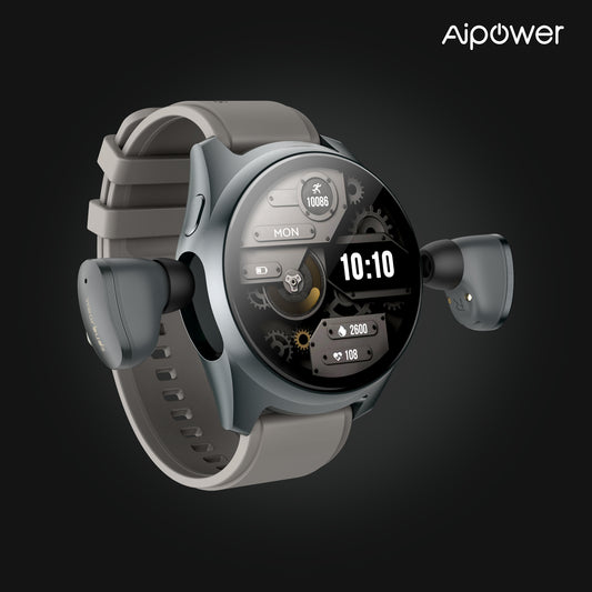 Aipower Smart Watch with Earbuds Pop-Up Headphones 4G Music Fitness Tracker W28 Pro XFAP-W28P-BK-CN