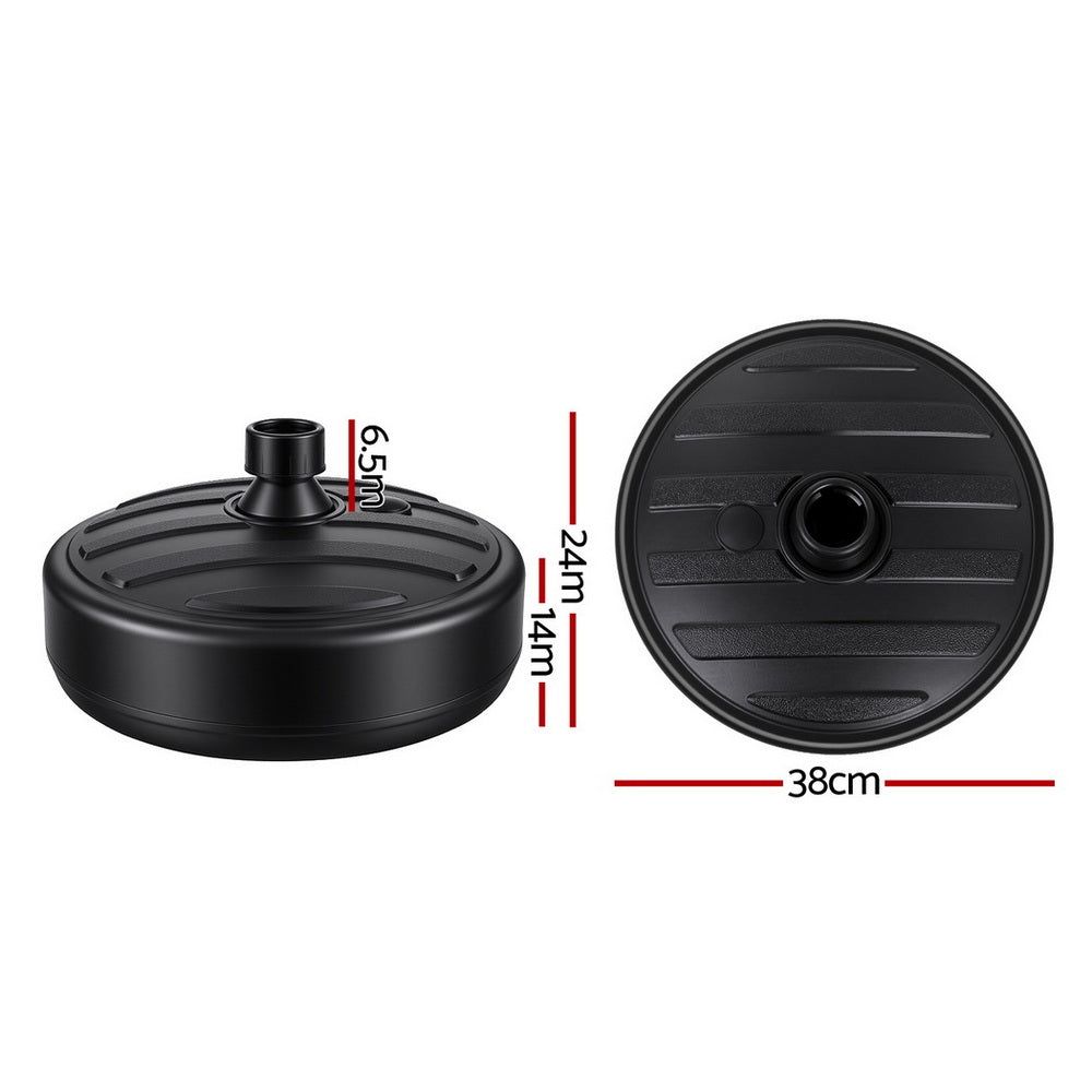 Instahut Outdoor Umbrella Base Weight Round Plastic Pole Holder 35-38mm Beach XFEL-BASE-UMB-38X14