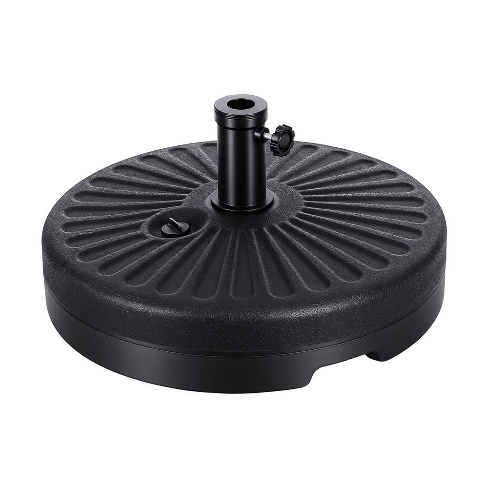 Instahut Outdoor Umbrella Base Weight Round Plastic Pole Holder 30-48mm Beach XFEL-BASE-UMB-51X12