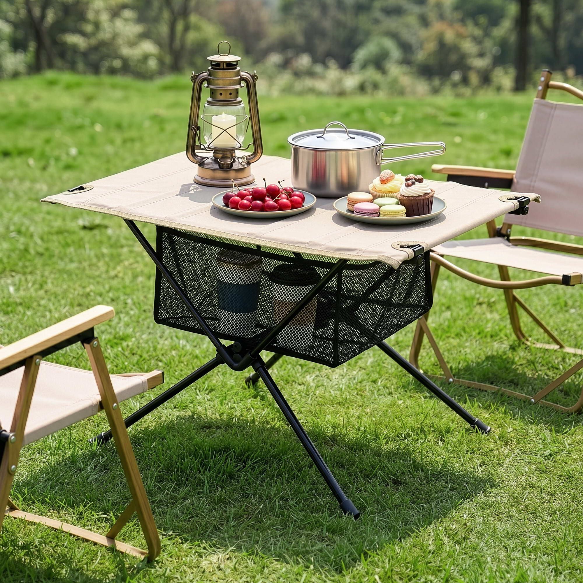 Weisshorn Folding Camping Table Portable Picnic Desk Camp Furniture XFEL-CAMP-600D-KK