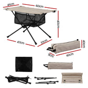 Weisshorn Folding Camping Table Portable Picnic Desk Camp Furniture XFEL-CAMP-600D-KK