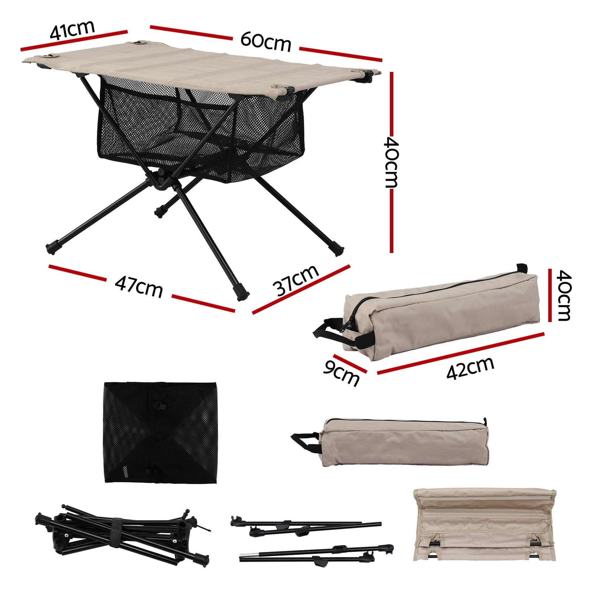 Weisshorn Folding Camping Table Portable Picnic Desk Camp Furniture XFEL-CAMP-600D-KK