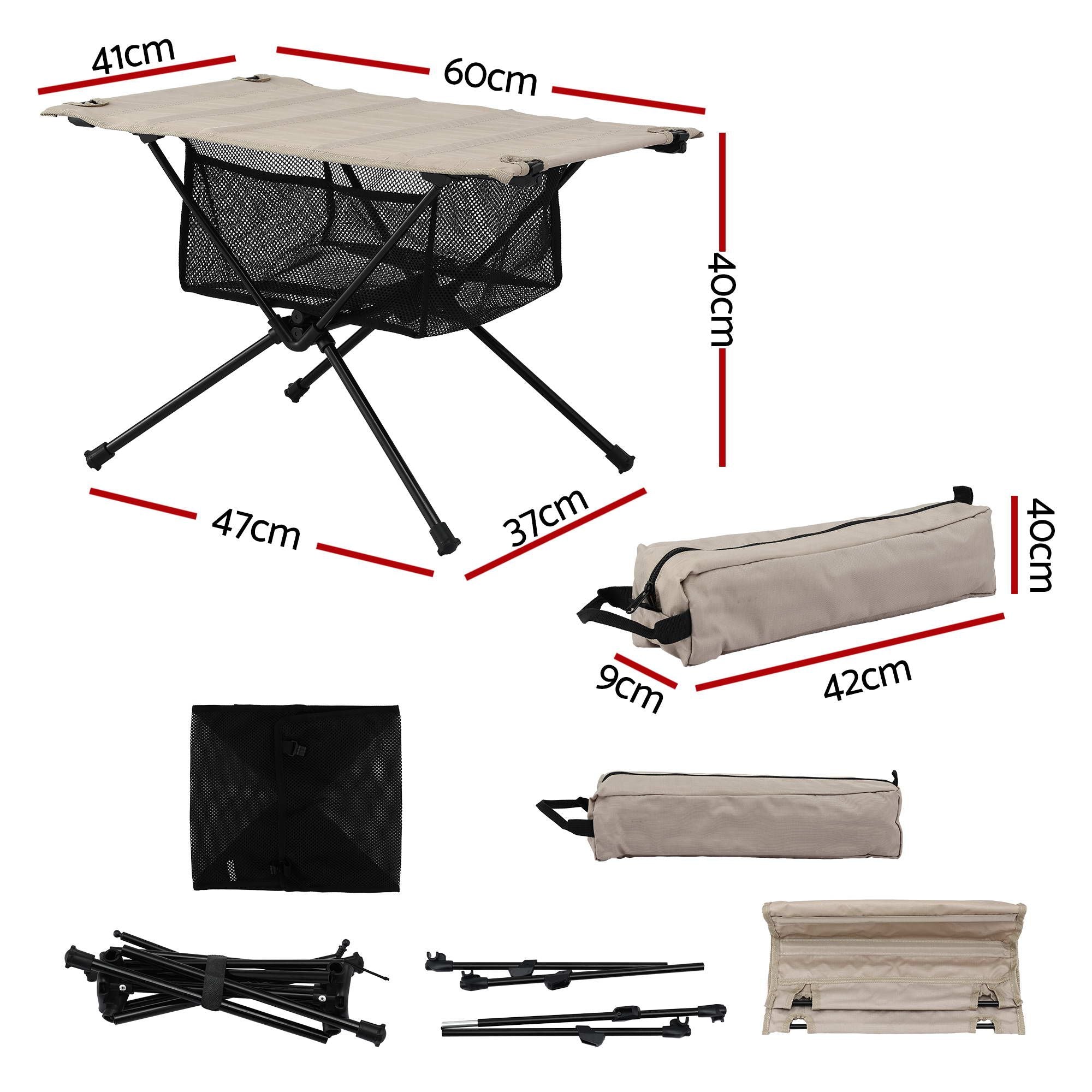 Weisshorn Folding Camping Table Portable Picnic Desk Camp Furniture XFEL-CAMP-600D-KK