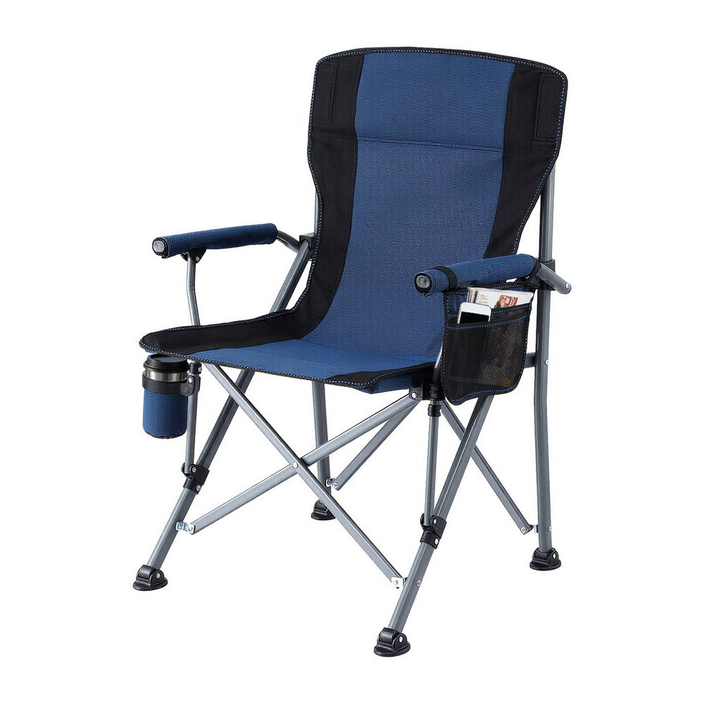 Weisshorn Camping Chair Folding Outdoor Portable Seat Lightweight Beach Picnic Fishing Capacity 120KG Navy XFEL-CAMP-CH-BU