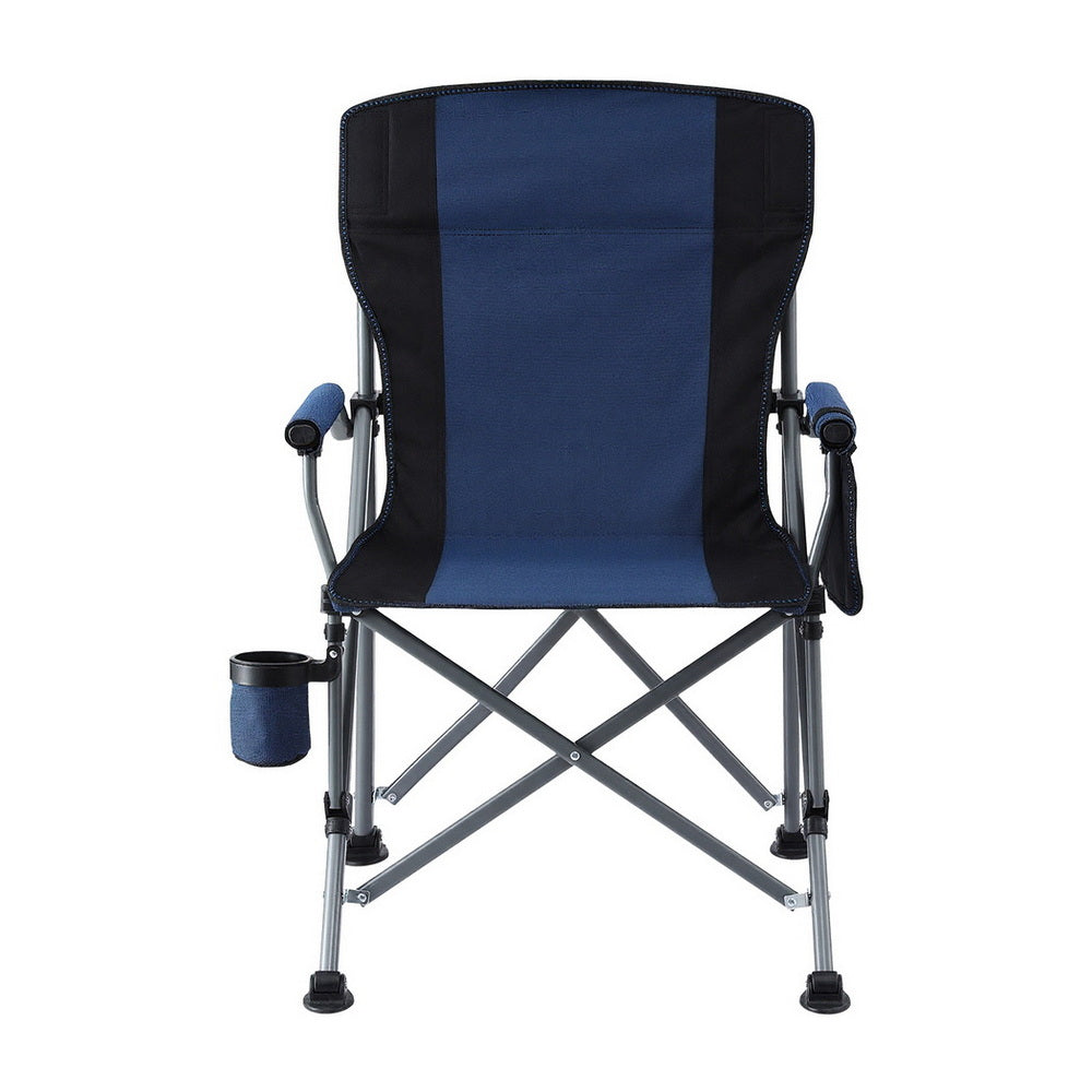 Weisshorn Camping Chair Folding Outdoor Portable Seat Lightweight Beach Picnic Fishing Capacity 120KG Navy XFEL-CAMP-CH-BU