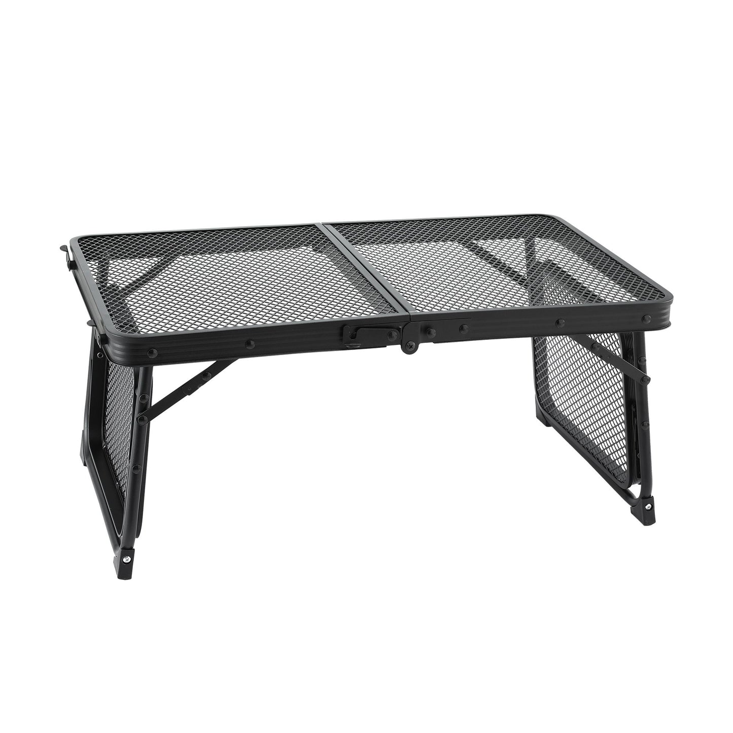 Weisshorn Camping Table Mesh Desktop Lightweight Portable Outdoor Folding Grill Desk XFEL-CAMP-HOLE-BK