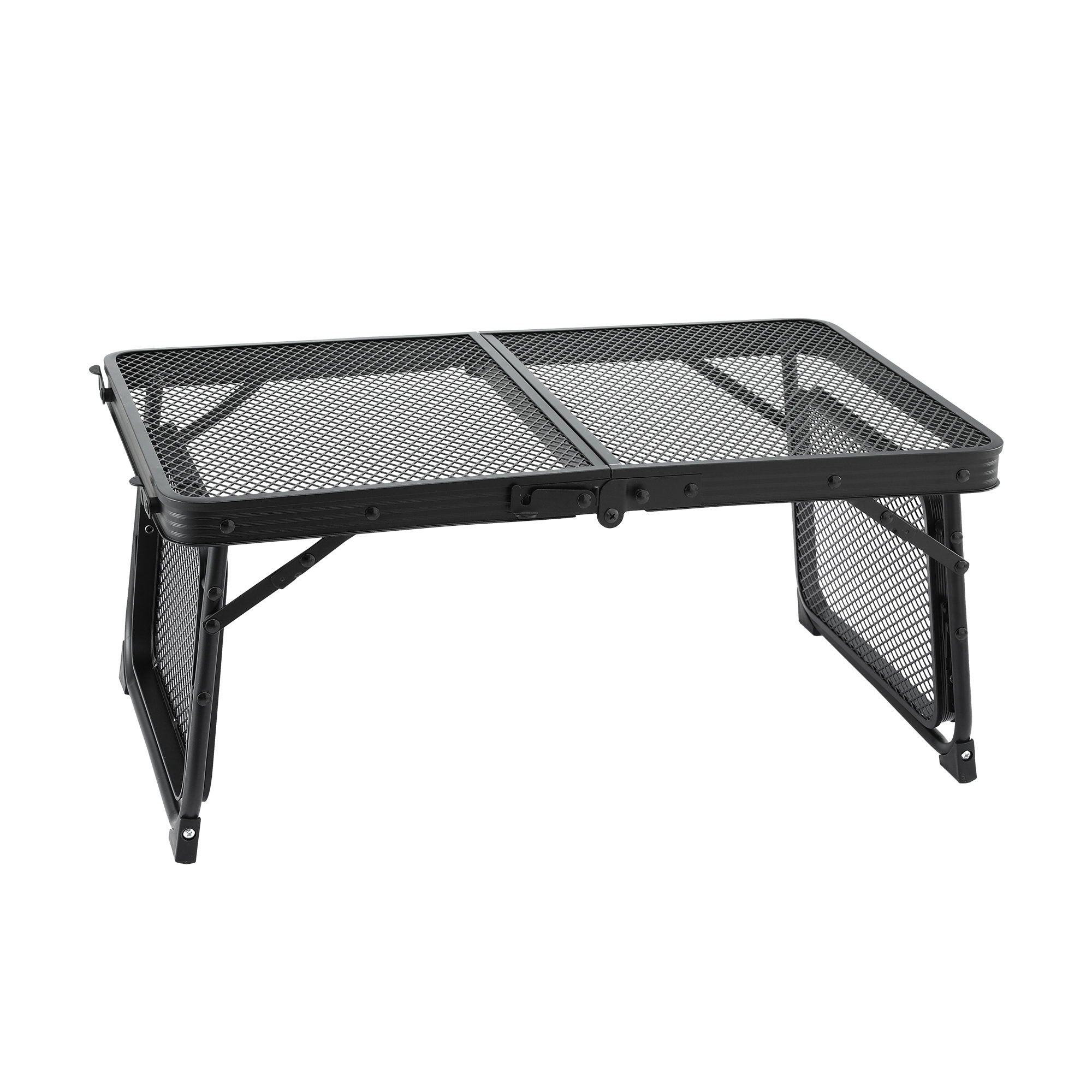 Weisshorn Camping Table Mesh Desktop Lightweight Portable Outdoor Folding Grill Desk XFEL-CAMP-HOLE-BK
