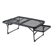 Weisshorn Camping Table Mesh Desktop Lightweight Portable Outdoor Folding Grill Desk XFEL-CAMP-HOLE-BK