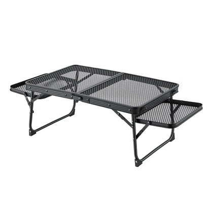 Weisshorn Camping Table Mesh Desktop Lightweight Portable Outdoor Folding Grill Desk XFEL-CAMP-HOLE-BK