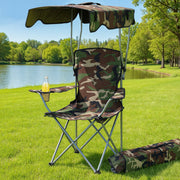 Weisshorn Camping Chair With Canopy Folding Outdoor Portable Seat Lightweight Beach Picnic Fishing Capacity XFEL-CAMP-UM-CGN