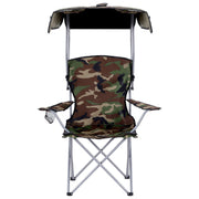 Weisshorn Camping Chair With Canopy Folding Outdoor Portable Seat Lightweight Beach Picnic Fishing Capacity XFEL-CAMP-UM-CGN