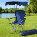Weisshorn Camping Chair With Canopy Folding Outdoor Portable Seat Lightweight Beach Picnic Fishing Capacity XFEL-CAMP-UM-NV