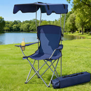 Weisshorn Camping Chair With Canopy Folding Outdoor Portable Seat Lightweight Beach Picnic Fishing Capacity XFEL-CAMP-UM-NV