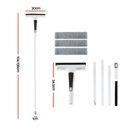 Giantz Window Cleaner Mirror Car, Spray Scrub Squeegee 136cm Extendable Long Handle with Water Tank 3 XFEL-CLEAN-HAND-WH