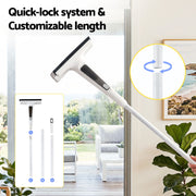 Giantz Window Cleaner Mirror Car, Spray Scrub Squeegee 136cm Extendable Long Handle with Water Tank 3 XFEL-CLEAN-HAND-WH