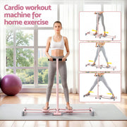 Everfit Foldable Ski Exercise Machine Leg Thigh Trainer Home Fitness Cardio Pink XFEL-FIT-LEG-STL-97-FLD-PK