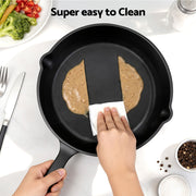 5-Star Chef Cast Iron Fry Pan Skillet Cookware Set Induction Black 14/16/20/24cm XFEL-FP-4PCS