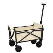 Gardeon Garden Cart Folding Trolley Camping Wagon Barrow Outdoor Beach Beige XFEL-GCT-OX-BE