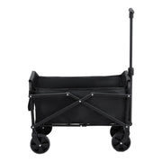 Gardeon Garden Cart Folding Trolley Camping Wagon Barrow Outdoor Beach Black XFEL-GCT-OX-BK