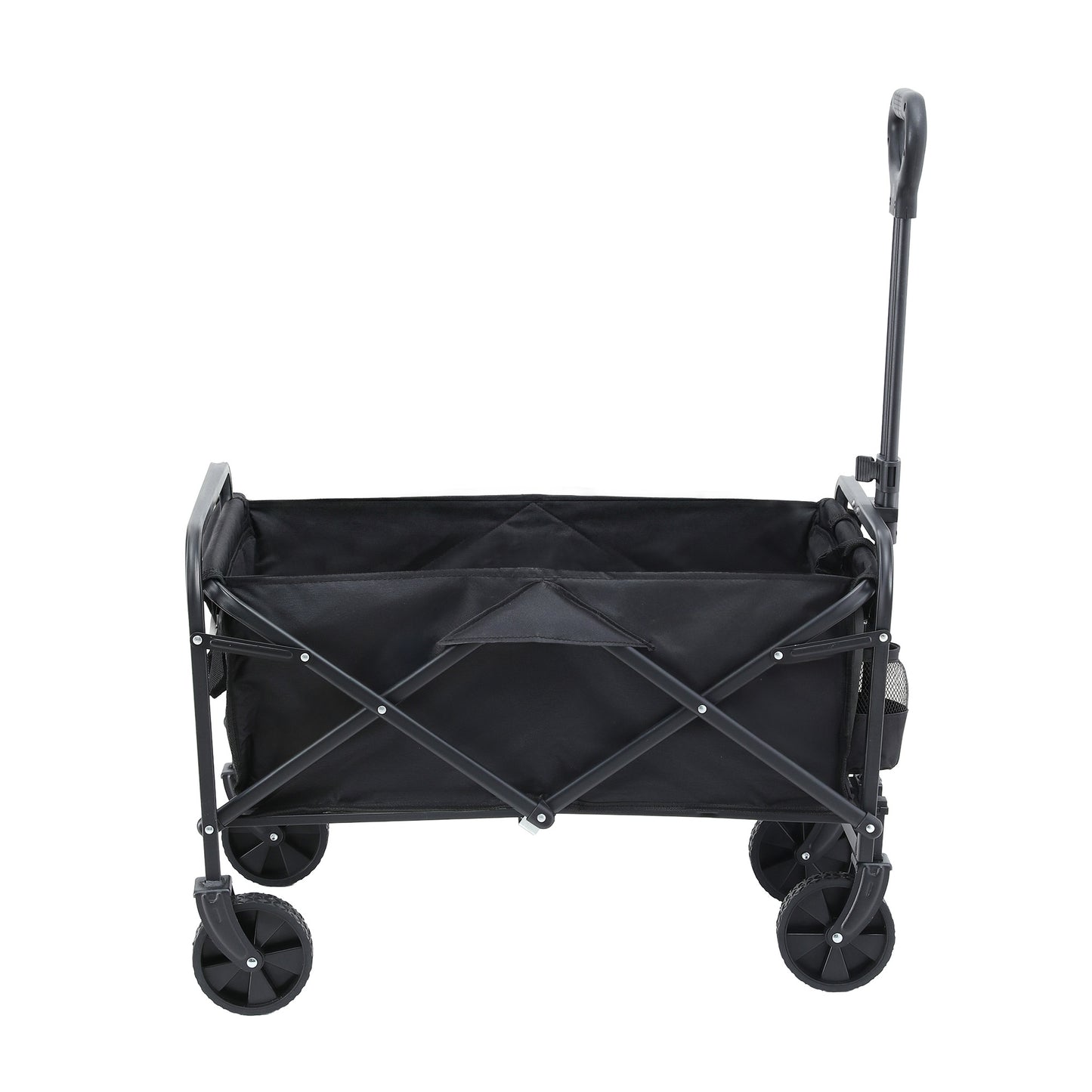 Gardeon Garden Cart Folding Trolley Camping Wagon Barrow Outdoor Beach Black XFEL-GCT-OX-L-BK