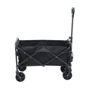 Gardeon Garden Cart Folding Trolley Camping Wagon Barrow Outdoor Beach Black XFEL-GCT-OX-L-BK